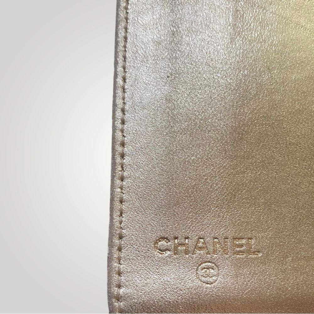 Chanel Metallic Gold Icon Series Monogram Long Wallet - Picture 15 of 16